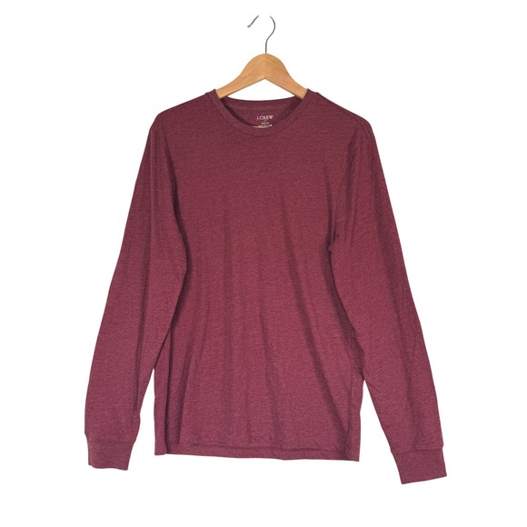 J.Crew Other - J.Crew Mens Washed Long Sleeve T-Shirt Burgundy Heather Medium